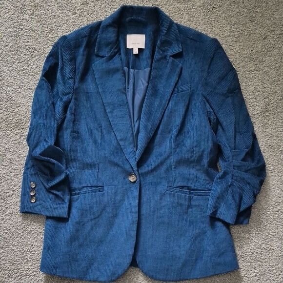 Cinq a Sept Blue Corduroy Women's Blazer - Size: 4 - Picture 1 of 7